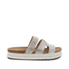 Sandalia Casual Trender color Plata para Mujer con Brillos