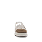Sandalia Casual Trender color Plata para Mujer con Brillos