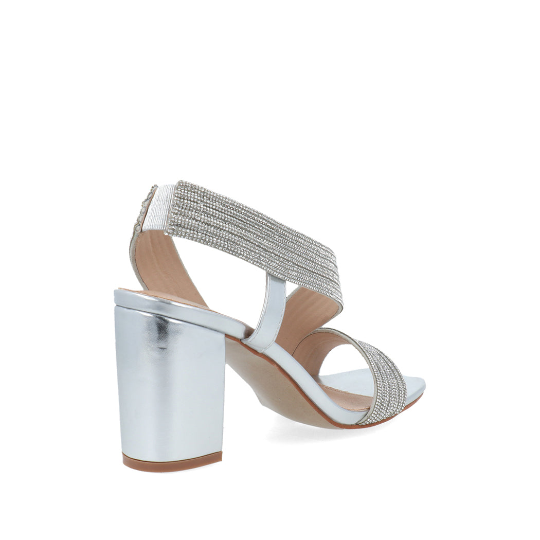 Zapatilla de Fiesta Trender color Plata para Mujer