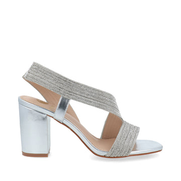 Zapatilla de Fiesta Trender color Plata para Mujer