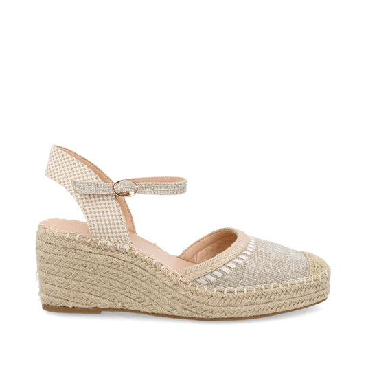 Sandalia Casual Trender color Beige para Mujer