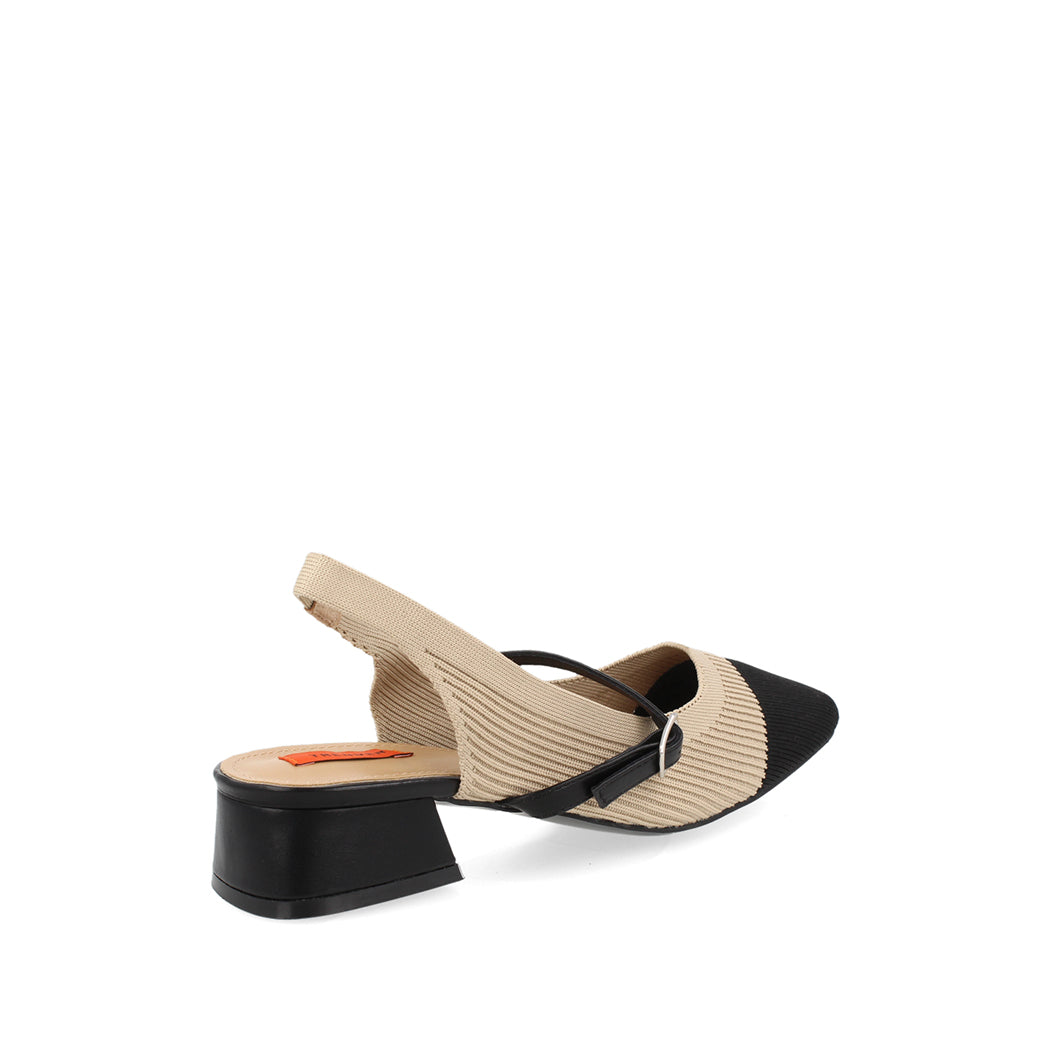 Zapatilla de Vestir Trender color Beige con Negro  para Mujer