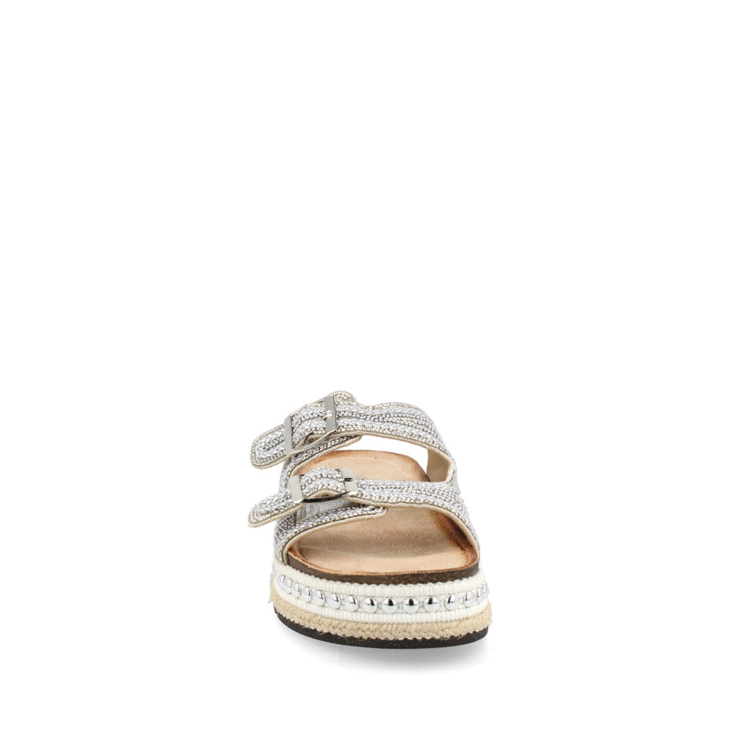 Sandalia Casual Trender color Plata para Mujer