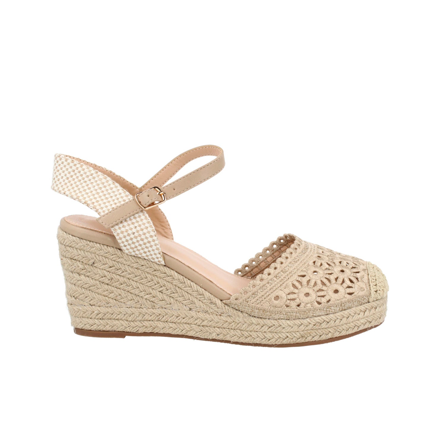 Sandalia Casual Trender color Beige para Mujer