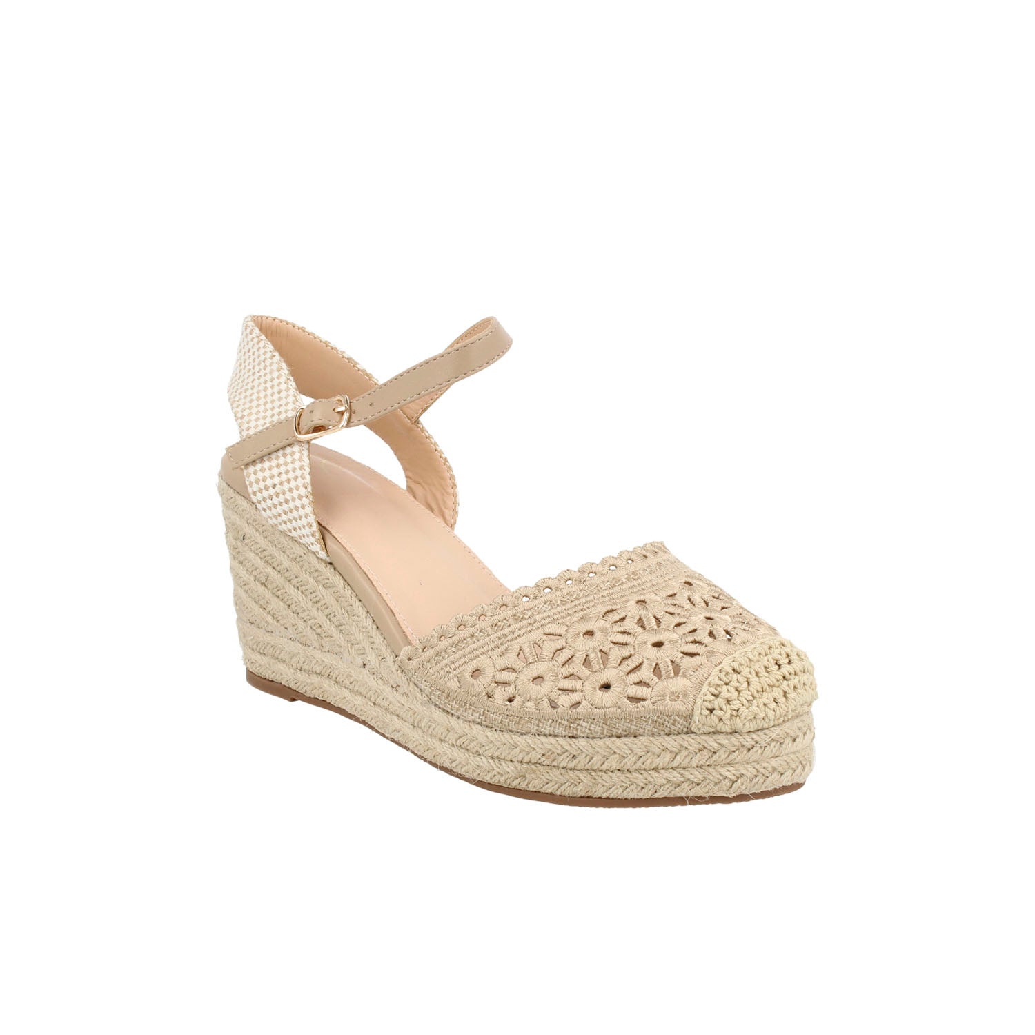 Sandalia Casual Trender color Beige para Mujer