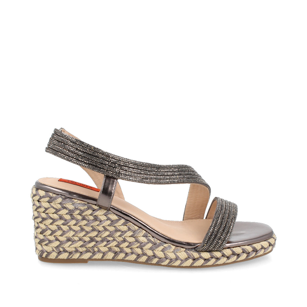 Sandalia Casual Trender color Inox para Mujer