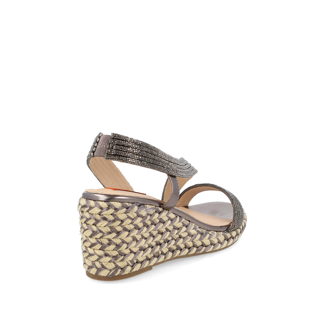 Sandalia Casual Trender color Inox para Mujer
