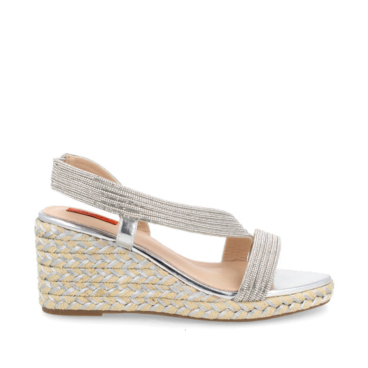 Sandalia Casual Trender color Plata para Mujer