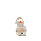 Sandalia Casual Trender color Plata para Mujer
