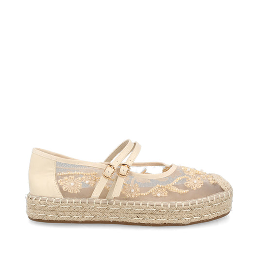 Alpargatas Casual Trender color Beige para Mujer