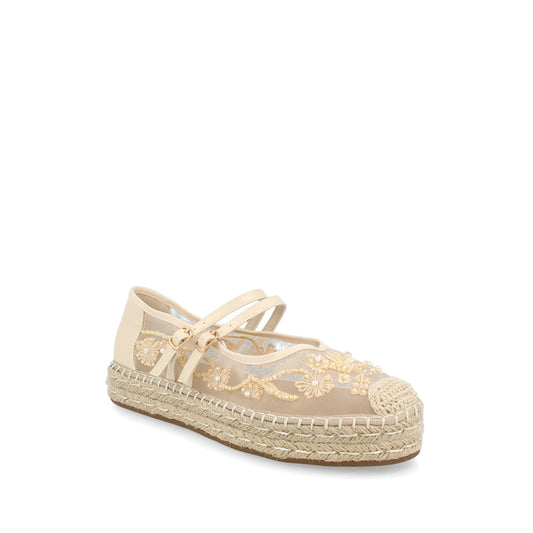 Alpargatas Casual Trender color Beige para Mujer