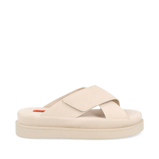 Sandalia Casual Trender color Arena para Mujer