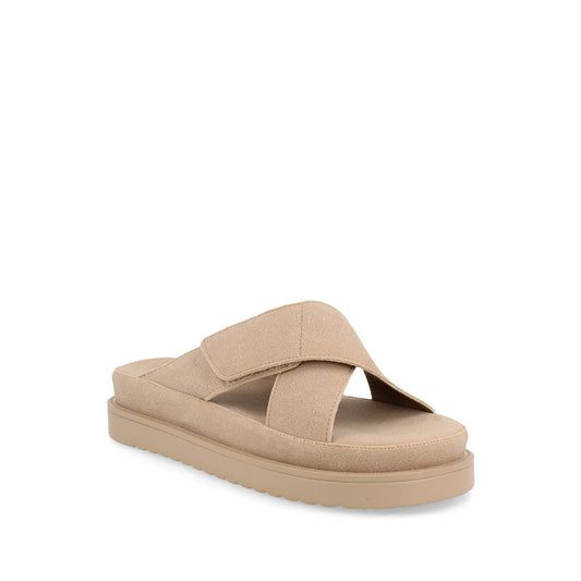 Sandalia Casual Trender color Taupe para Mujer