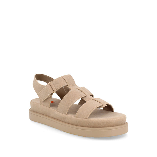 Sandalia Casual Trender color Taupe para Mujer