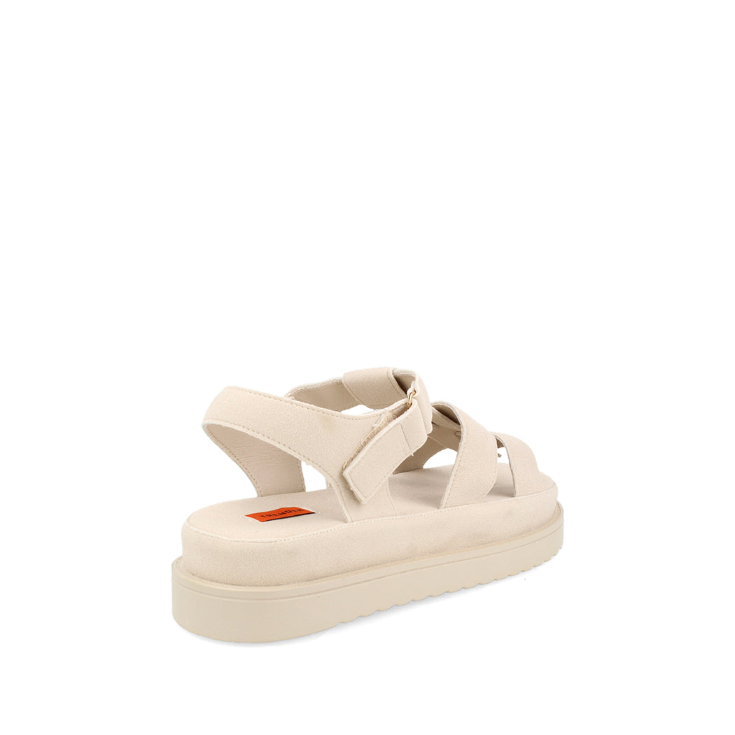 Sandalia Casual Trender color Arena para Mujer