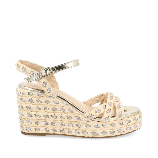 Sandalia Casual Trender color Latte para Mujer