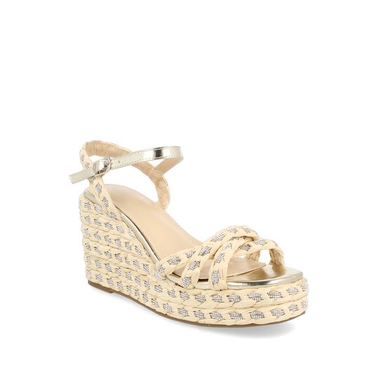 Sandalia Casual Trender color Latte para Mujer