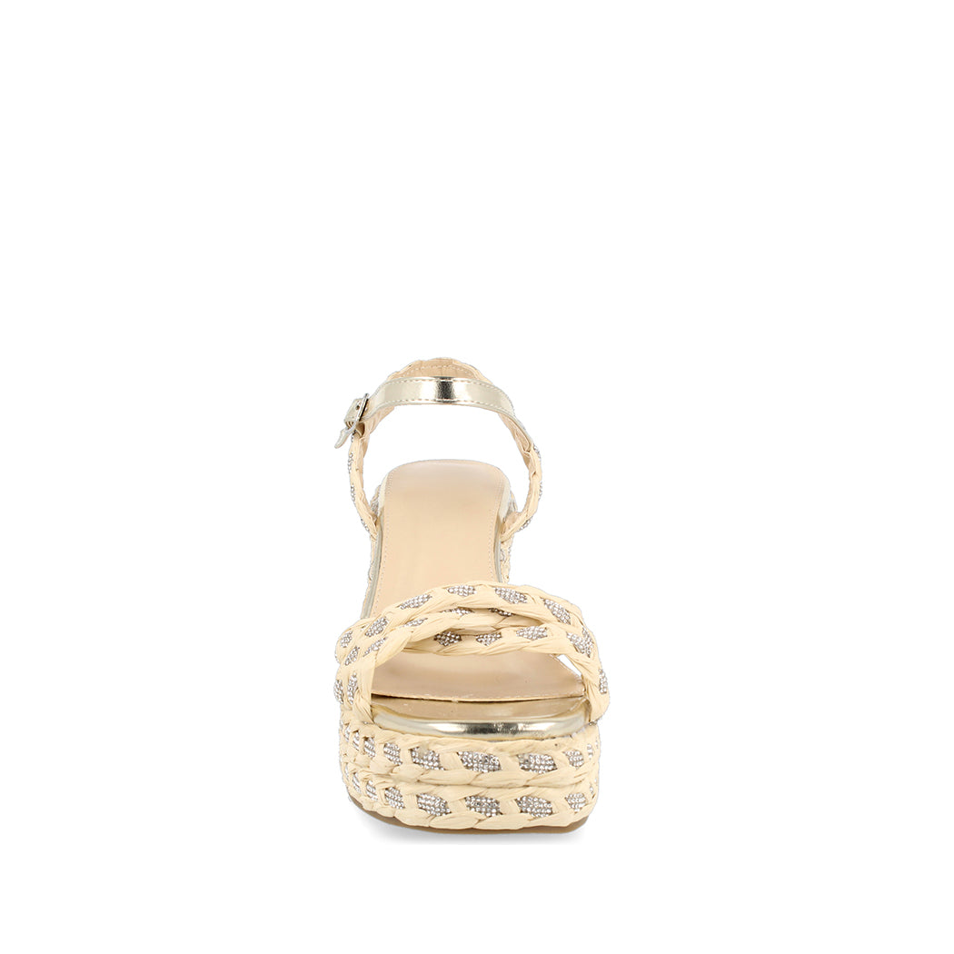Sandalia Casual Trender color Latte para Mujer