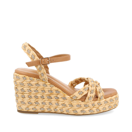 Sandalia Casual Trender color Camel para Mujer