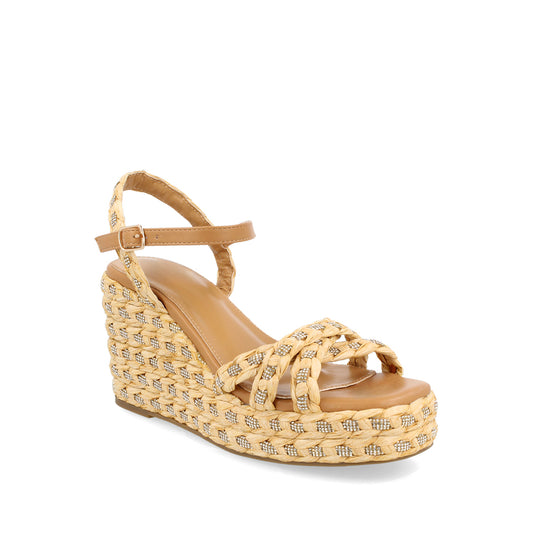 Sandalia Casual Trender color Camel para Mujer