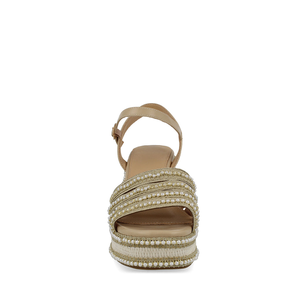 Sandalia Casual Trender color Latte para Mujer