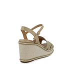 Sandalia Casual Trender color Latte para Mujer