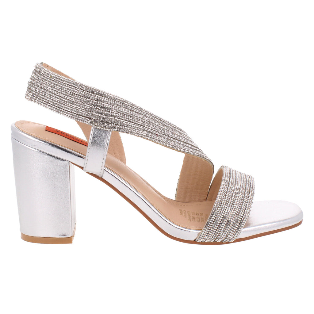 Zapatilla de Fiesta Trender color Plata para Mujer