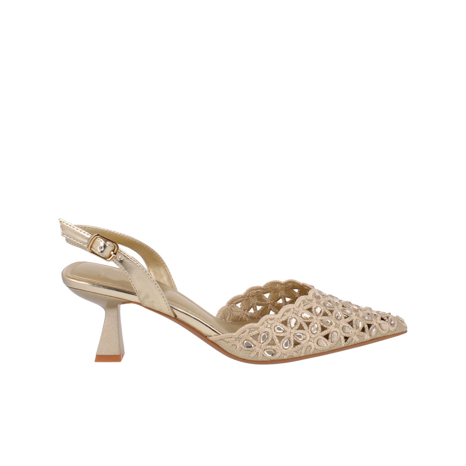 Zapatilla de Vestir Trender color Oro para Mujer
