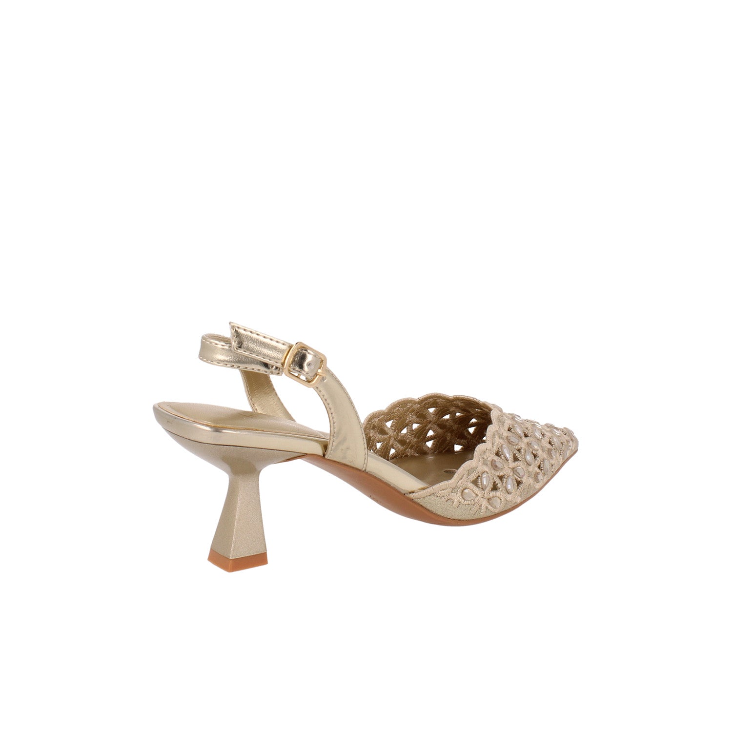Zapatilla de Vestir Trender color Oro para Mujer