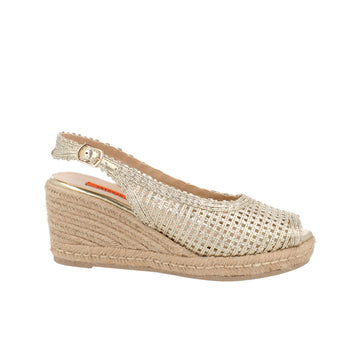 Sandalia Casual Trender color Oro para Mujer