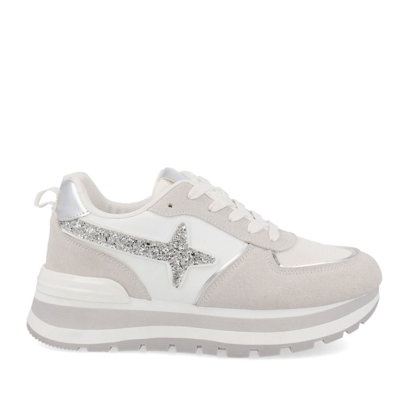 Tenis Casual Xberlin color Gris para Mujer