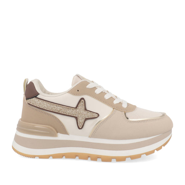 Tenis Casual Xberlin color Beige para Mujer