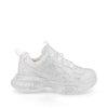 Tenis Urbano Trender color Plata para Mujer con Brillos