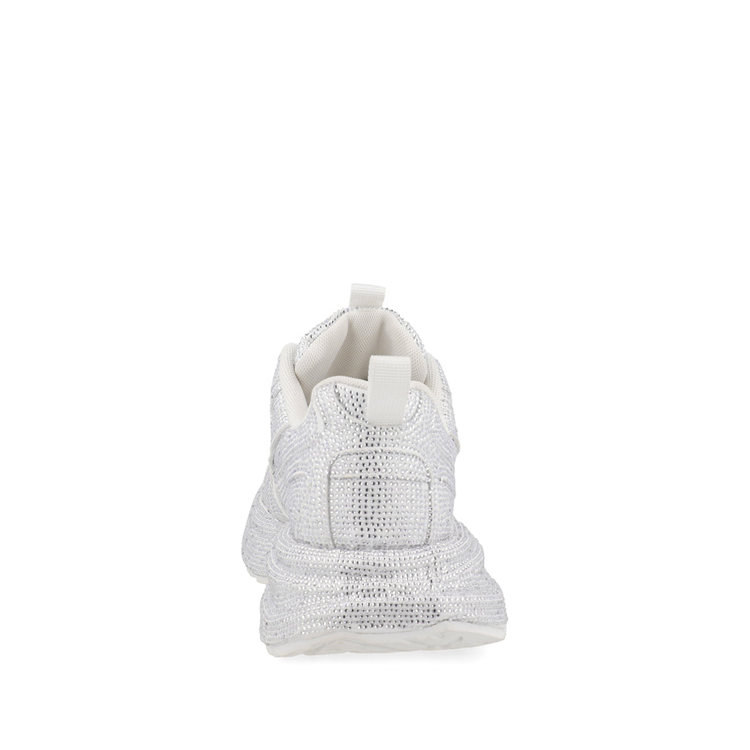 Tenis Urbano Trender color Plata para Mujer con Brillos