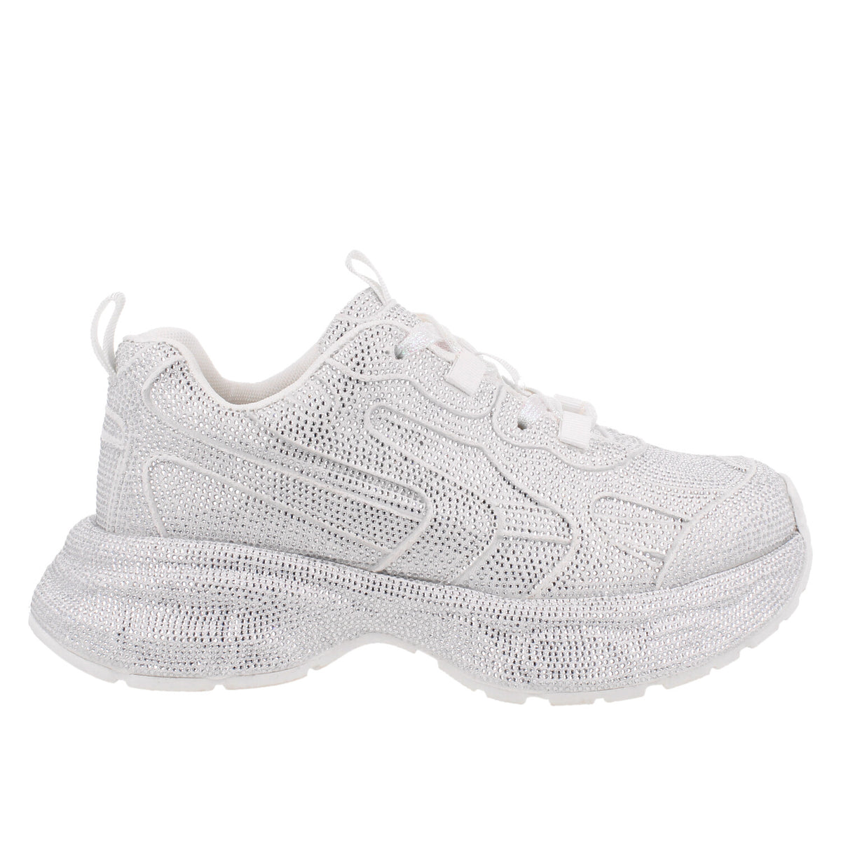 Tenis Urbano Trender color Blanco con brillos para Mujer