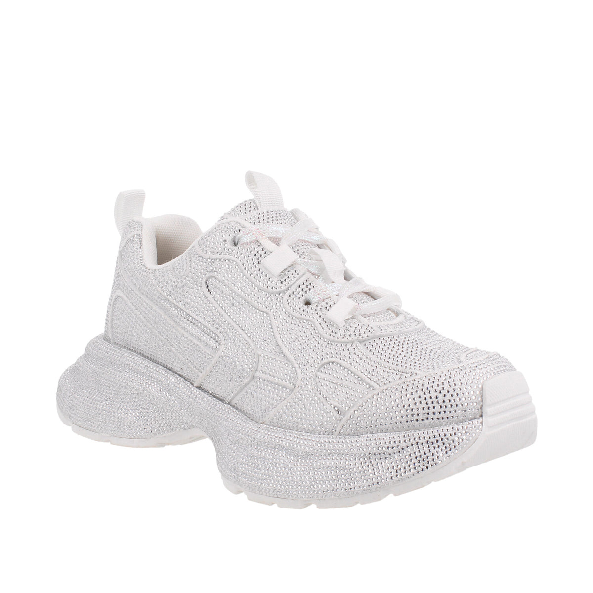 Tenis Urbano Trender color Blanco con brillos para Mujer