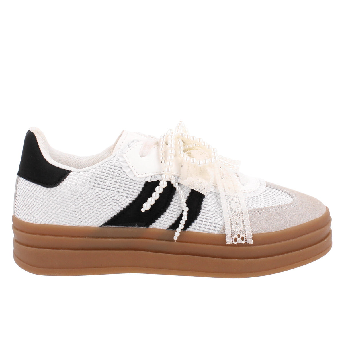 Tenis Urbano Trender color Blanco/Negro para Mujer