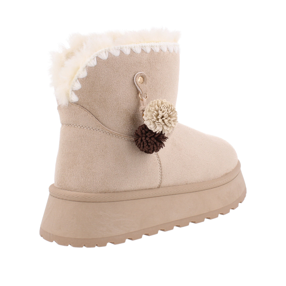 Bota Casual Trender color Beige para Mujer
