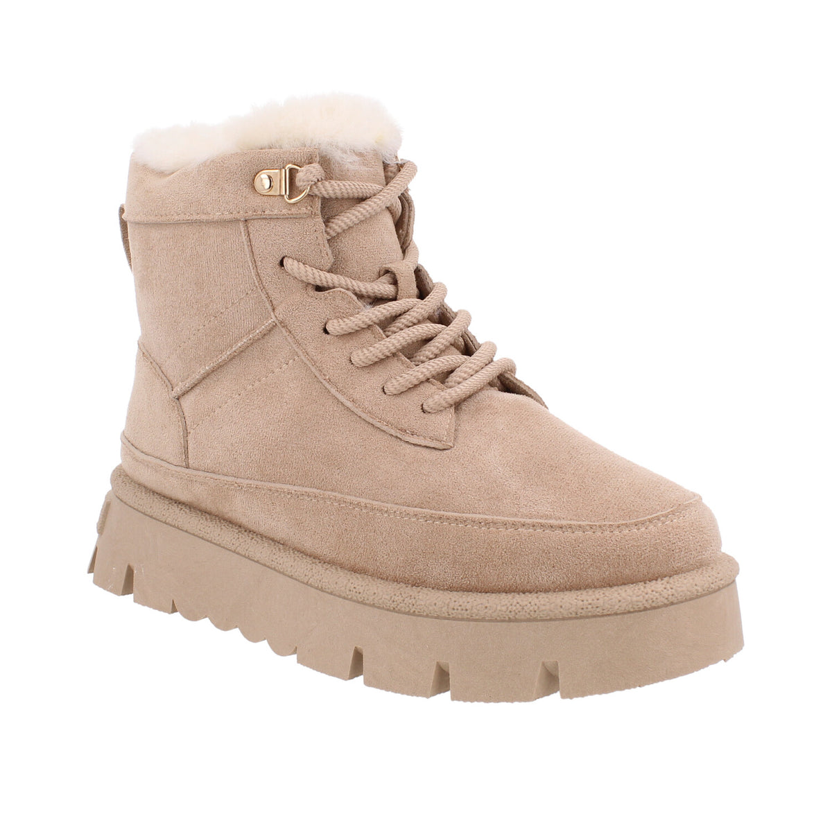 Bota Casual Trender color Beige para Mujer