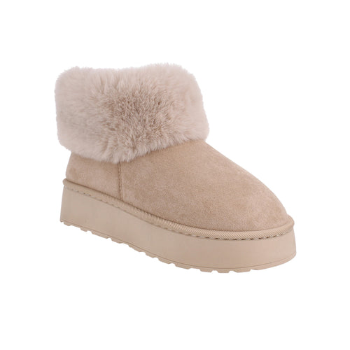 Bota Casual Trender color Beige para Mujer