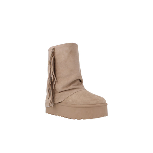 Bota Casual Trender color Beige para Mujer