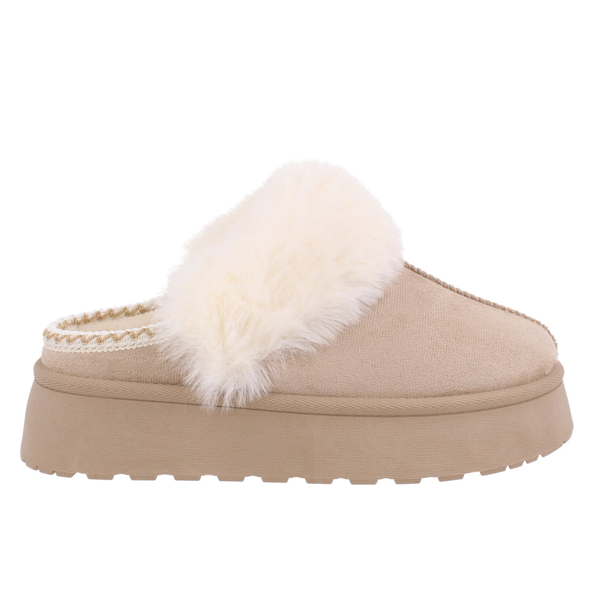 Pantufla Casual Trender color Beige para Mujer