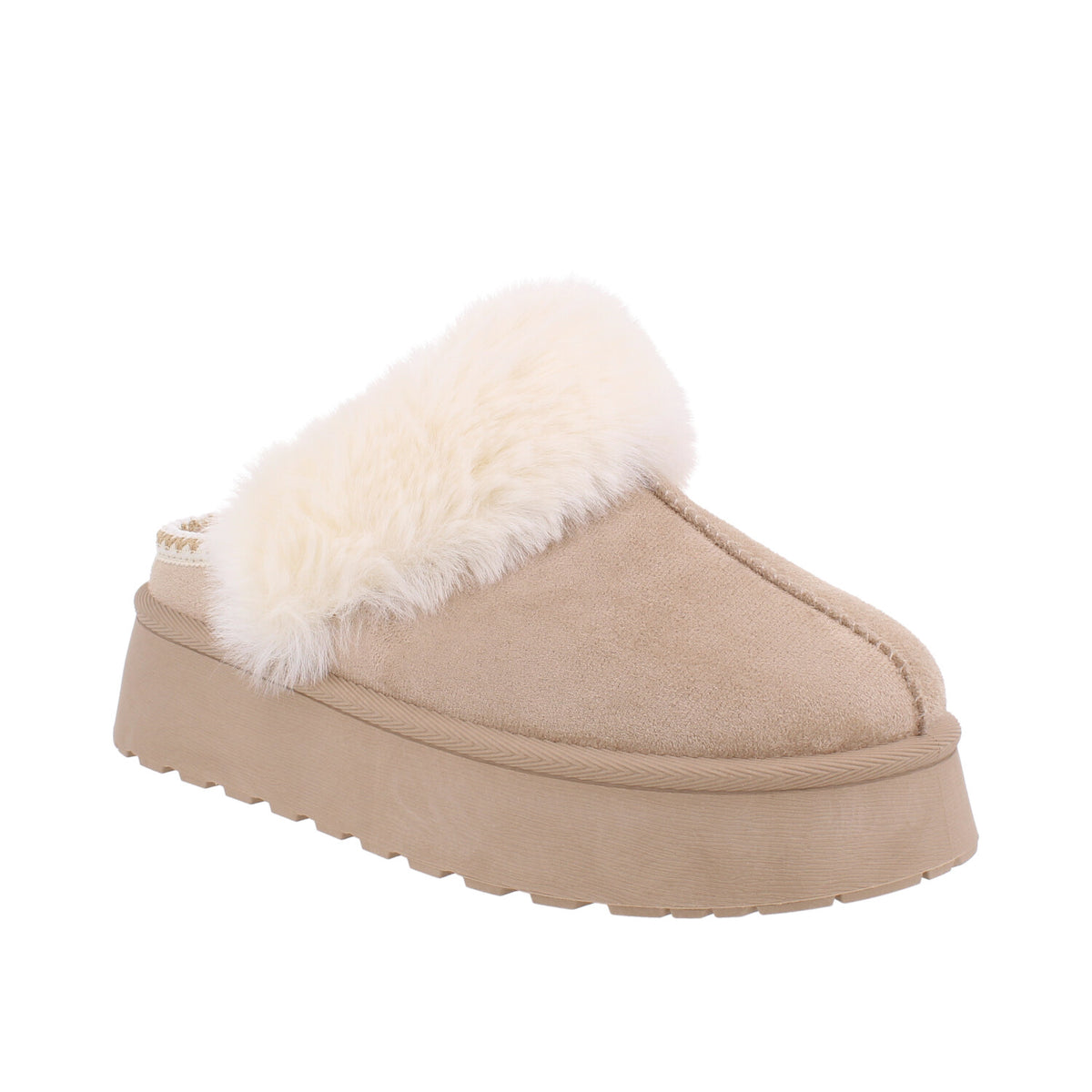 Pantufla Casual Trender color Beige para Mujer