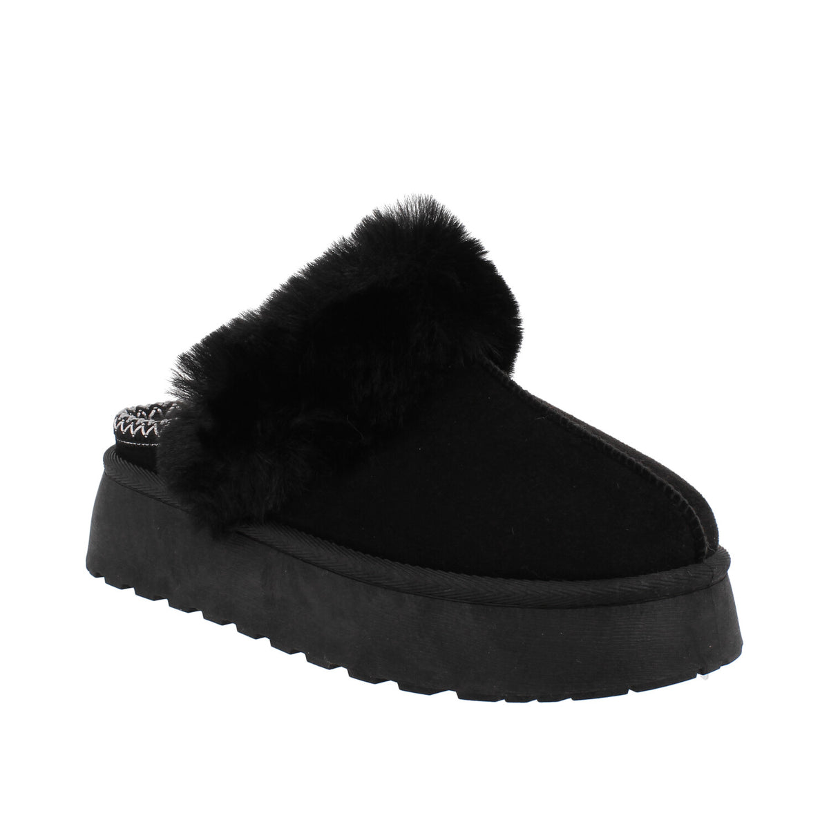 Pantufla Casual Trender color Negro para Mujer