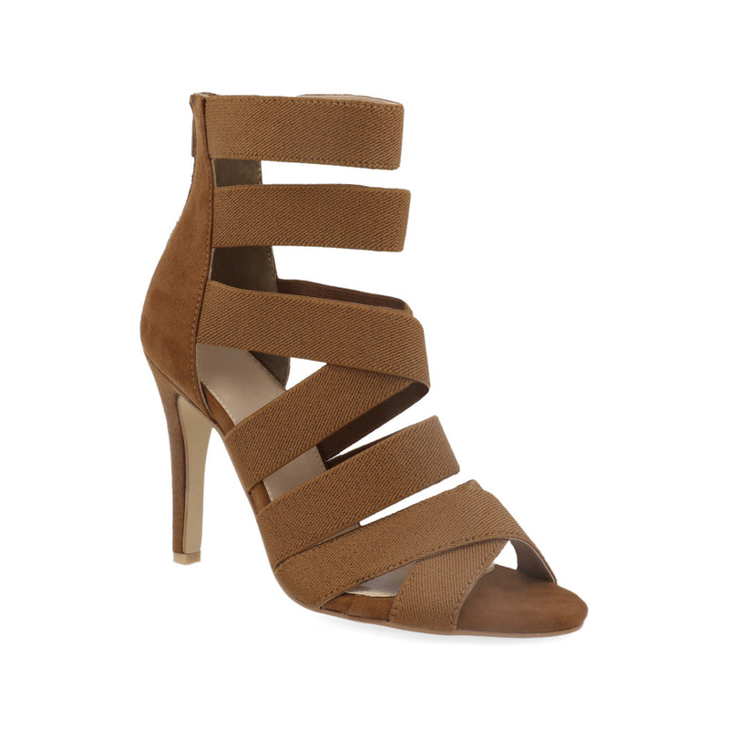 Sandalia de Tacón Trender color Camel para Mujer