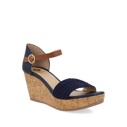 Sandalia Casual con plataforma Trender color Azul para Mujer