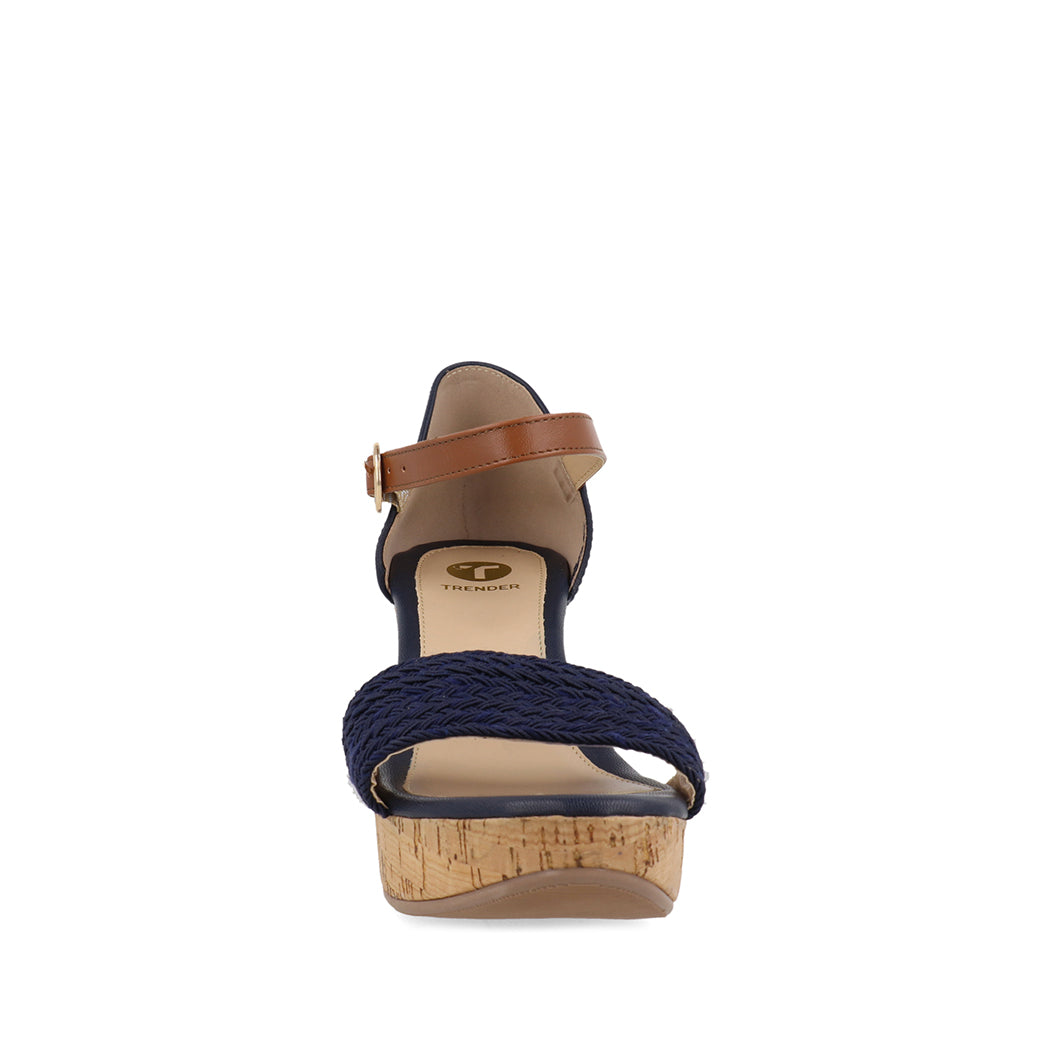 Sandalia Casual con plataforma Trender color Azul para Mujer
