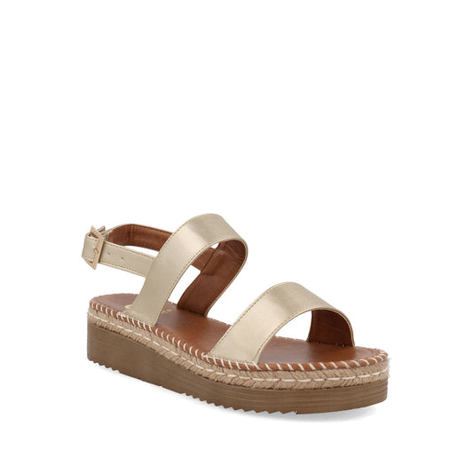 Sandalia Casual Trender color Oro para Mujer