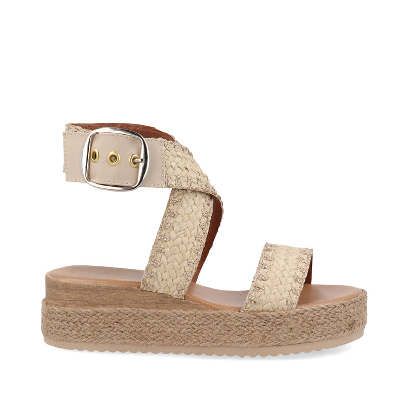 Sandalia Casual Trender color Beige para Mujer