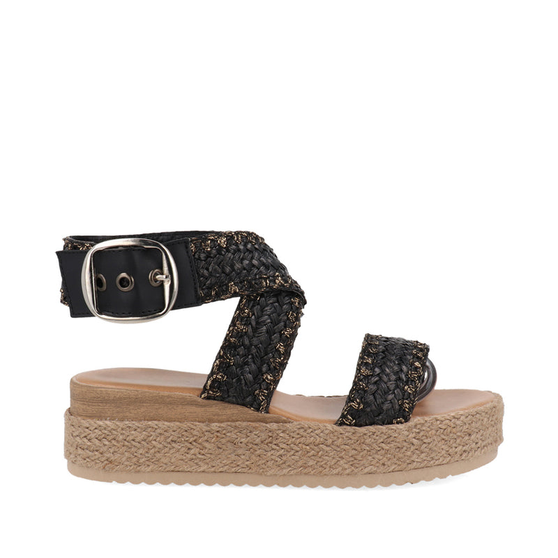 Sandalia Casual Trender color Negro para Mujer